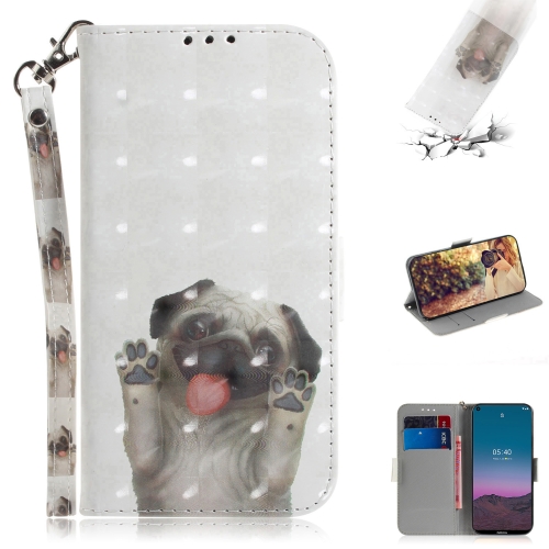 

For Nokia 5.4 3D Painted Pattern Magnetic Attraction Horizontal Flip Leather Case with Holder & Card Slot & Wallet & Lanyard(Pekingese Dag)