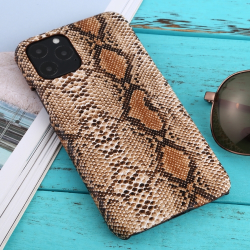 

For iPhone 11 Pro Snakeskin Pattern Paste Skin Protective Case(Brown)