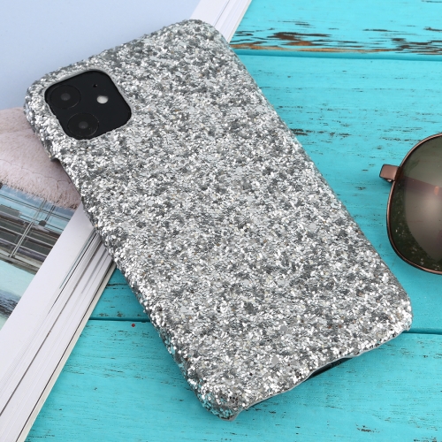 

For iPhone 11 Shockproof Glitter Powder PC Protective Case(Silver)