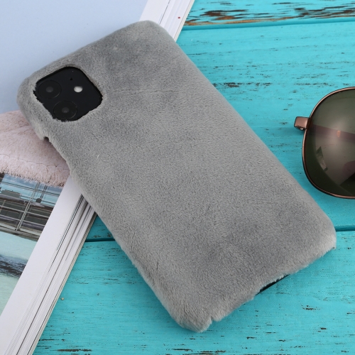 

For iPhone 11 Shockproof Plush Back Protective Case(Grey)