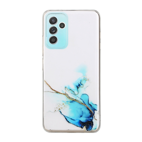 

For Samsung Galaxy A82 5G Hollow Marble Pattern TPU Precise Hole Protective Case(Blue)