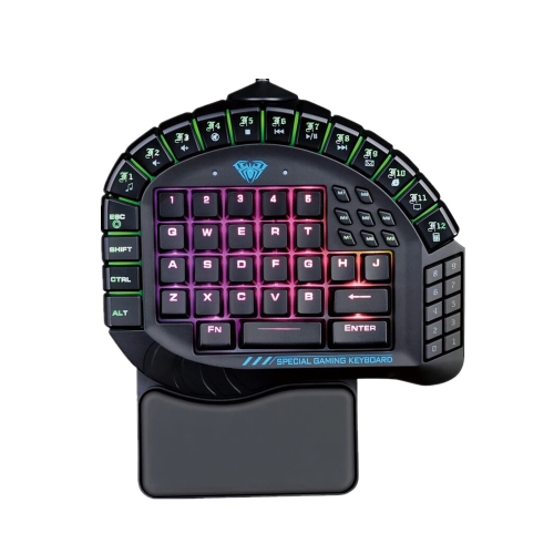 

AULA Si881 60 Keys Mini USB RGB Backlight Mechanical Gaming Keyboard with Detachable Hand Holder