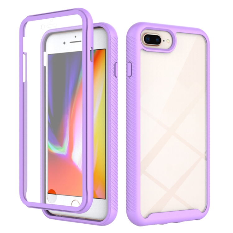 

Starry Sky Solid Color Series Shockproof PC + TPU Case with PET Film For iPhone 6 Plus(Light Purple)