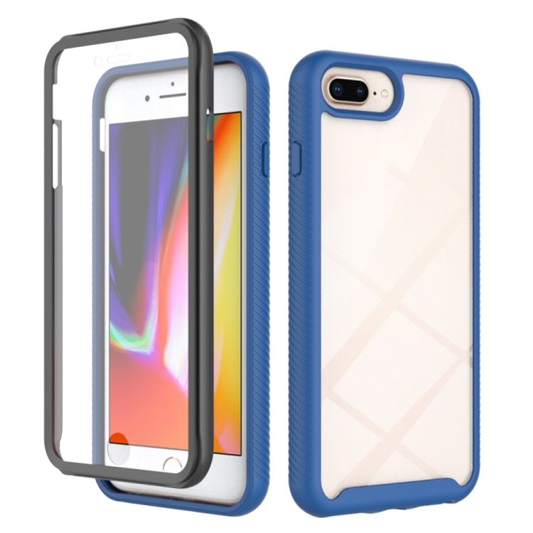 

Starry Sky Solid Color Series Shockproof PC + TPU Case with PET Film For iPhone 8 Plus / 7 Plus(Royal Blue)