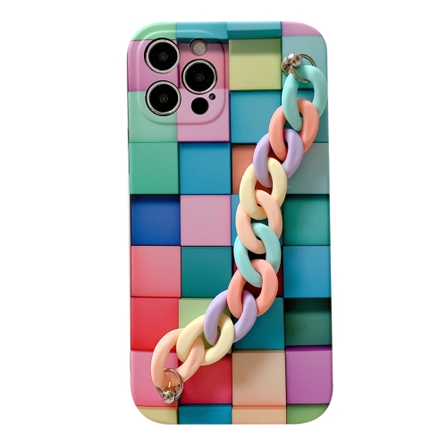 

3D Square Protective Case with Rainbow Bracelet For iPhone 11(B)