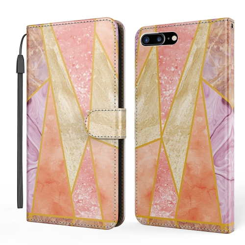 

Marble Horizontal Flip TPU+PU Leather Case with Holder & Card Slots & Wallet & Lanyard For iPhone 6s & 6(Pink Purple)