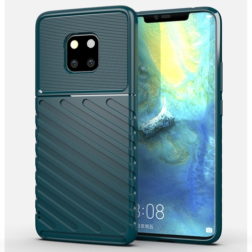 

For Huawei Mate 20 Pro Thunderbolt Shockproof TPU Soft Case(Dark Green)
