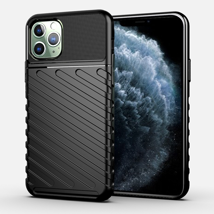 

For iPhone 11 Pro Max Thunderbolt Shockproof TPU Soft Case(Black)