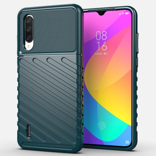 

For Xiaomi Mi 9 Lite Thunderbolt Shockproof TPU Soft Case(Dark Green)