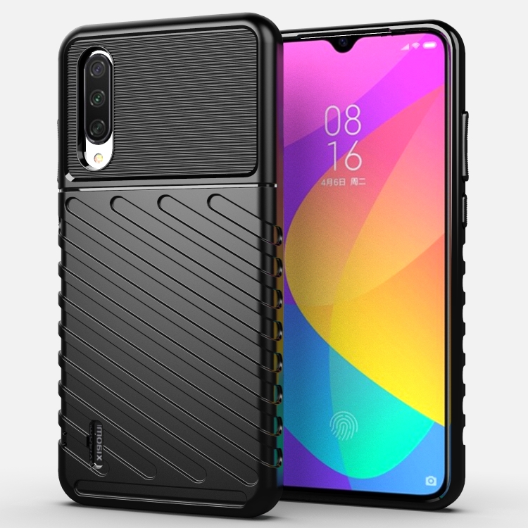 

For Xiaomi A3 Lite Thunderbolt Shockproof TPU Soft Case(Black)