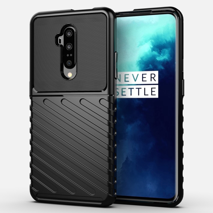 

For OnePlus 7T Pro Thunderbolt Shockproof TPU Soft Case(Black)