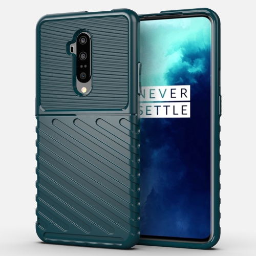 

For OnePlus 7T Pro Thunderbolt Shockproof TPU Soft Case(Dark Green)