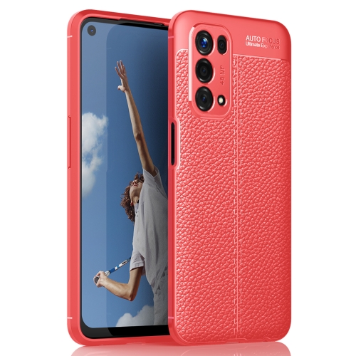 

For OPPO A74 5G Litchi Texture TPU Shockproof Case(Red)