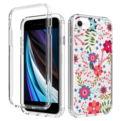 

2 in 1 High Transparent Painted Shockproof PC + TPU Protective Case For iPhone 8 Plus / 7 Plus(Small Floral)