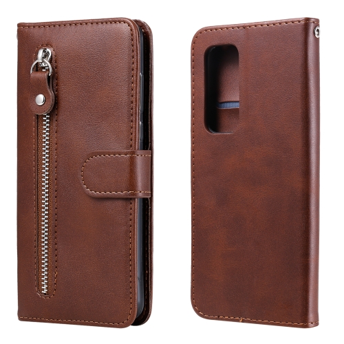 

For OPPO Reno5 Pro Plus / Find X3 Neo Fashion Calf Texture Zipper Horizontal Flip Leather Case with Stand & Card Slots & Wallet(Brown)