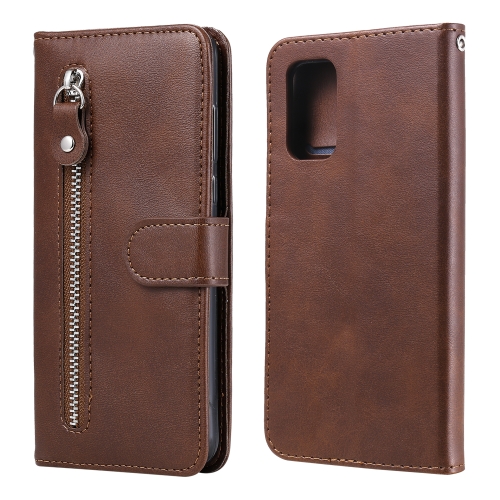 

For Samsung Galaxy A32 4G Fashion Calf Texture Zipper Horizontal Flip Leather Case with Stand & Card Slots & Wallet(Brown)