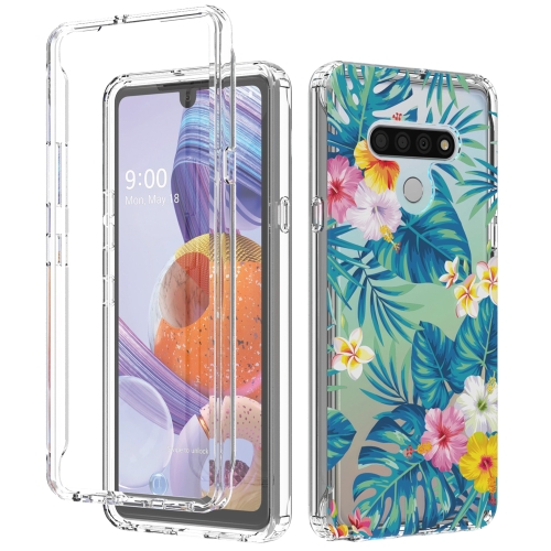 

For LG Stylo 6 2 in 1 High Transparent Painted Shockproof PC + TPU Protective Case(Banana Leaf)