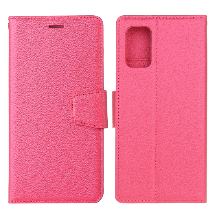 

For Samsung Galaxy A72 5G / 4G Silk Texture Horizontal Flip Leather Case with Holder & Card Slots & Wallet & Photo Frame(Rose Red)