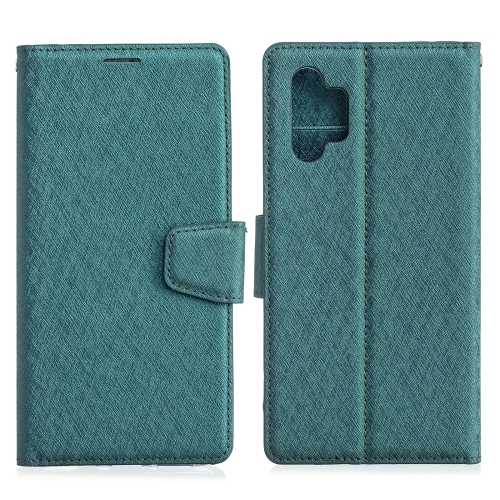 

For Samsung Galaxy A32 5G Silk Texture Horizontal Flip Leather Case with Holder & Card Slots & Wallet & Photo Frame(Green)