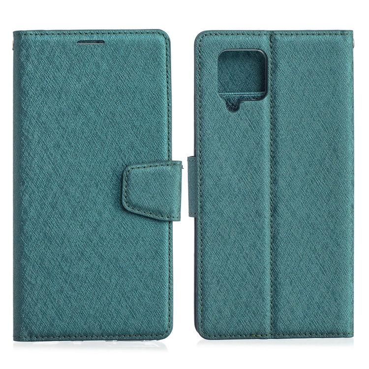 

For Samsung Galaxy A42 5G Silk Texture Horizontal Flip Leather Case with Holder & Card Slots & Wallet & Photo Frame(Green)