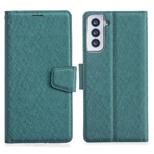 

For Samsung Galaxy S21+ 5G Silk Texture Horizontal Flip Leather Case with Holder & Card Slots & Wallet & Photo Frame(Green)