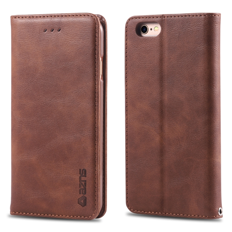 

For iPhone 7 / 8 AZNS Retro Texture Magnetic Horizontal Flip PU Leather Case with Holder & Card Slots & Photo Frame(Brown)