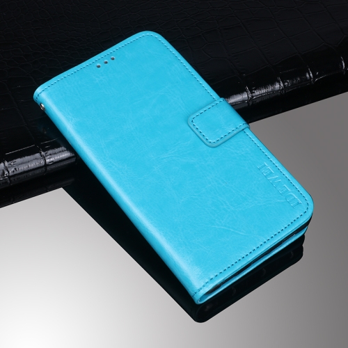 

For OPPO A94 5G idewei Crazy Horse Texture Horizontal Flip Leather Case with Holder & Card Slots & Wallet(Sky Blue)