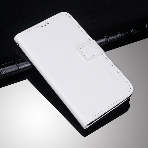 

For TCL 10 5G UW idewei Crazy Horse Texture Horizontal Flip Leather Case with Holder & Card Slots & Wallet(White)