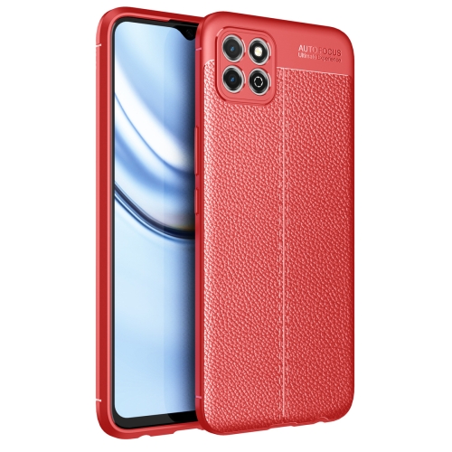 

For Honor Play 20 Litchi Texture TPU Shockproof Case(Red)