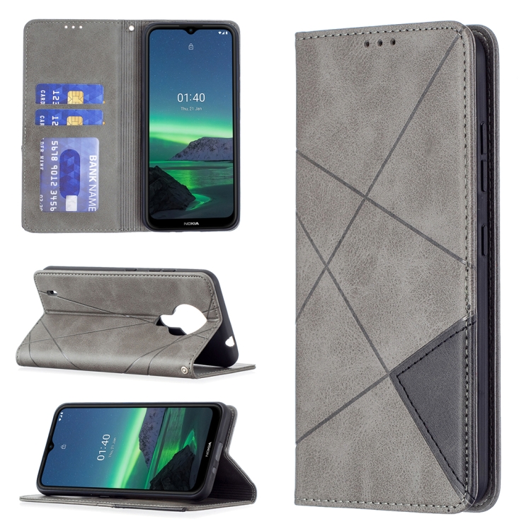 For Nokia 1.4 Rhombus Texture Horizontal Flip Magnetic Leather Case with Holder & Card Slots & Wallet(Grey)
For Nokia 1.4 Rhombus Texture Horizontal Flip Magnetic Leather Case with Holder & Card Slots & Wallet(Grey)