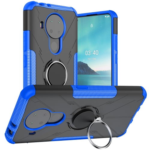 

For Nokia 3.4 / 5.4 Machine Armor Bear Shockproof PC + TPU Protective Case with Ring Holder(Blue)