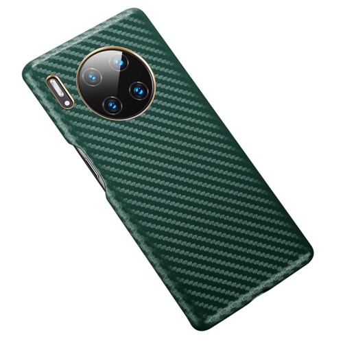 

For Huawei Mate 30 Pro Carbon Fiber Leather Texture Kevlar Anti-fall Phone Protective Case(Green)