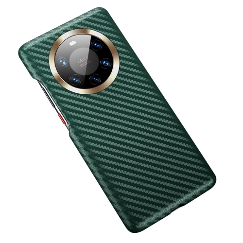 

For Huawei Mate 40 Pro+ Carbon Fiber Leather Texture Kevlar Anti-fall Phone Protective Case(Green)
