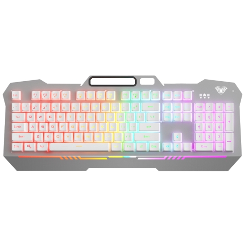 

AULA F3010 USB Bright Light Wired Mechanical Gaming Keyboard with Mobile Phone Placement (White)