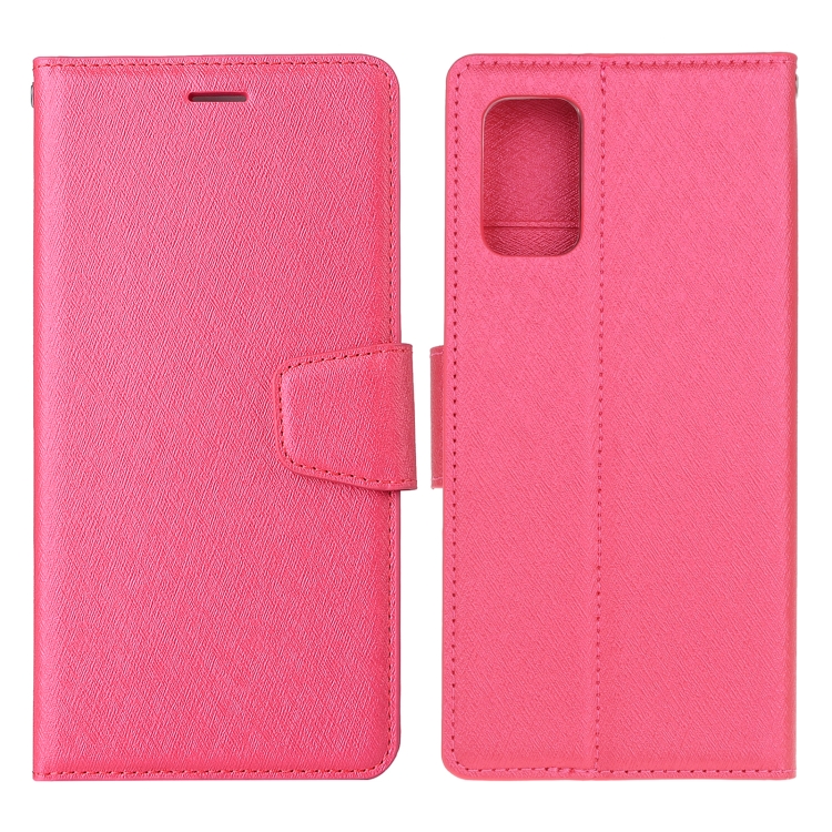 

For Xiaomi Redmi Note 10 / Note 10S Silk Texture Horizontal Flip Leather Case with Holder & Card Slots & Wallet & Photo Frame(Rose Red)