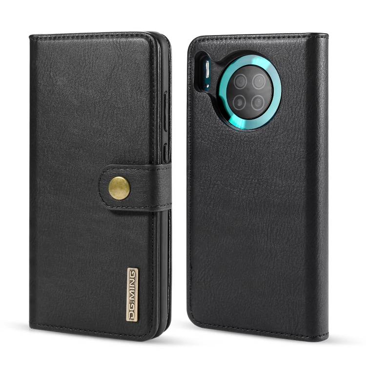 

For Huawei Mate 30 DG.MING Crazy Horse Texture Flip Detachable Magnetic Leather Case with Holder & Card Slots & Wallet(Black)