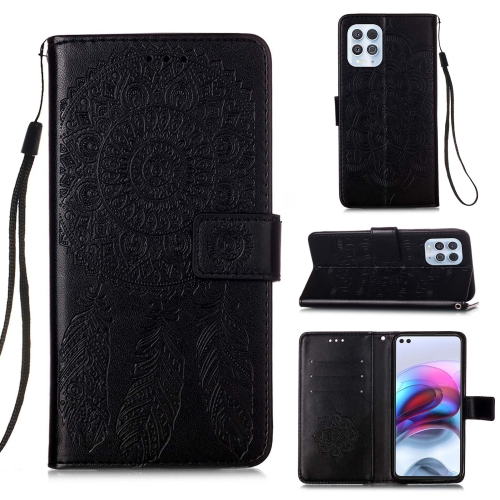

For Motorola Moto G100 / Edge S Dream Catcher Printing Horizontal Flip Leather Case with Holder & Card Slots & Wallet & Lanyard(Black)