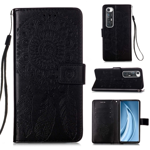 

For Xiaomi Mi 10S Dream Catcher Printing Horizontal Flip Leather Case with Holder & Card Slots & Wallet & Lanyard(Black)