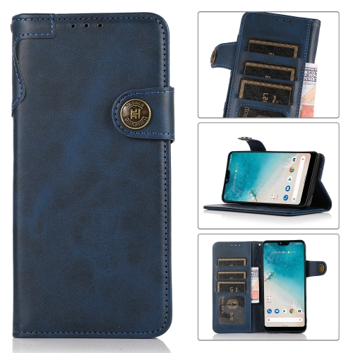 

For OPPO A55 5G / A53s 5G KHAZNEH Dual-Splicing Cowhide Texture Horizontal Flip Leather Case with Holder & Card Slots & Wallet & Photo Frame & Lanyard(Blue)