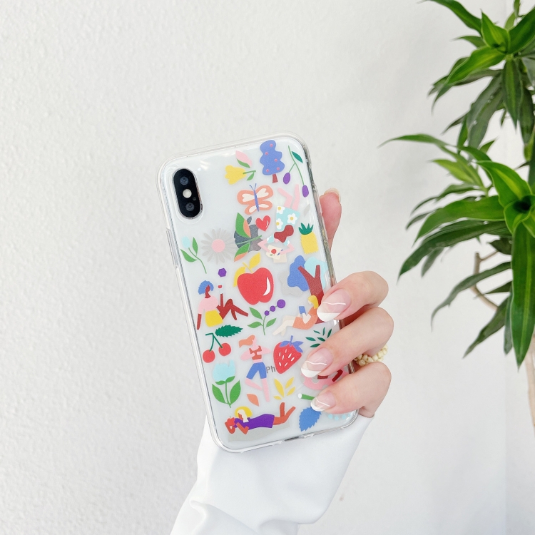 

Precise Hole Transparent TPU Protective Case For iPhone XS Max(A Day of Leisure)