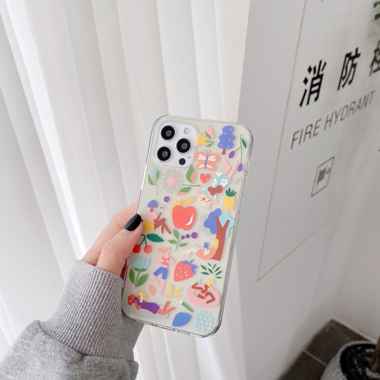 

Precise Hole Transparent TPU Protective Case For iPhone 12 Pro Max(A Day of Leisure)