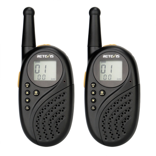 

1 Pair RETEVIS RT-35 0.5W US Frequency 462.550-467.7125MHz 22CHS Children Handheld Walkie Talkie(Black)