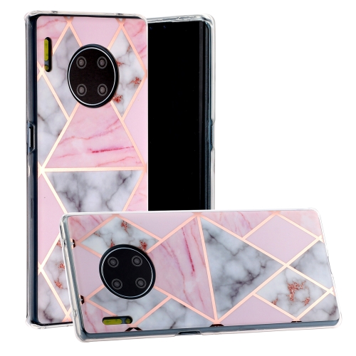 

For Huawei Mate 30 Pro Hot Stamping Geometric Marble IMD Craft TPU Protective Case(Rhombus)