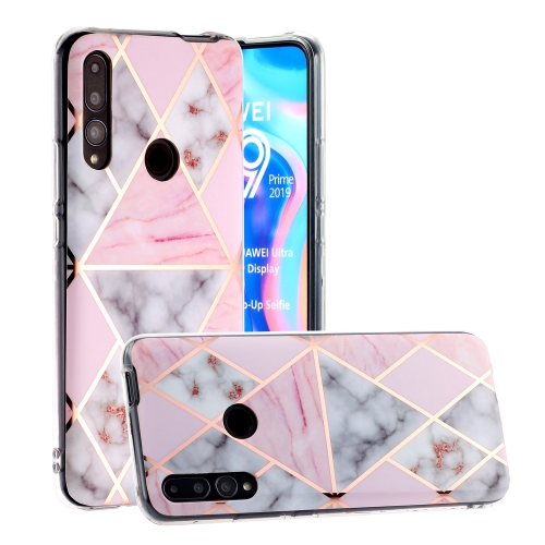 

For Huawei P Smart Z Hot Stamping Geometric Marble IMD Craft TPU Protective Case(Rhombus)