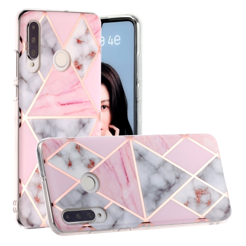 

For Huawei P30 Lite Hot Stamping Geometric Marble IMD Craft TPU Protective Case(Rhombus)