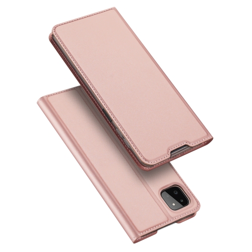 

For Samsung Galaxy A22 5G(EU Version) DUX DUCIS Skin Pro Series Horizontal Flip PU + TPU Leather Case with Holder & Card Slots(Rose Gold)