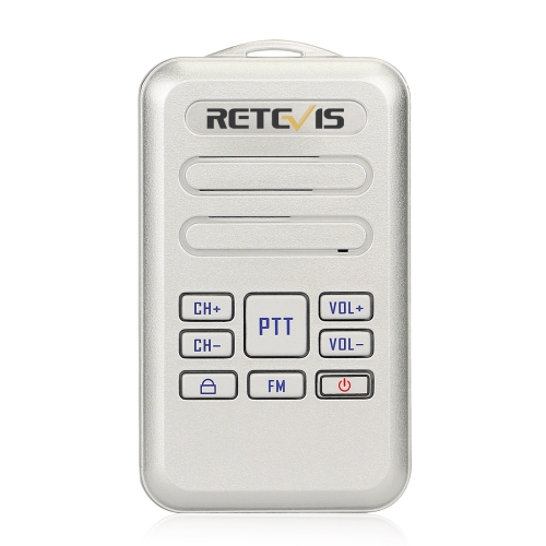

RETEVIS RT20 2W 400-470MHz 16CHS Mini FM Radio Two Way Radio Walkie Talkie, EU Plug(Silver)