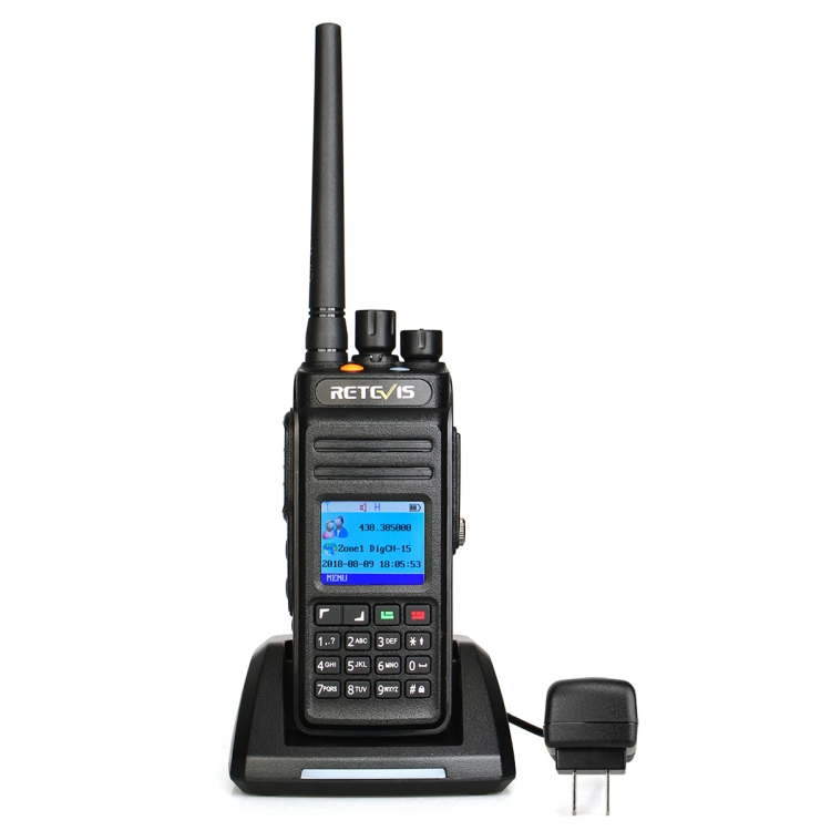 

RETEVIS RT83 10W 400-470MHz 1024CHS Waterproof DMR Digital Dual Time Two Way Radio Walkie Talkie, GPS Version(Black)