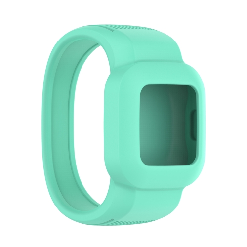 

For Garmin Vivofit JR3 No Buckle Silicone Pure Color Replacement Watchband, Size:L(Teal)