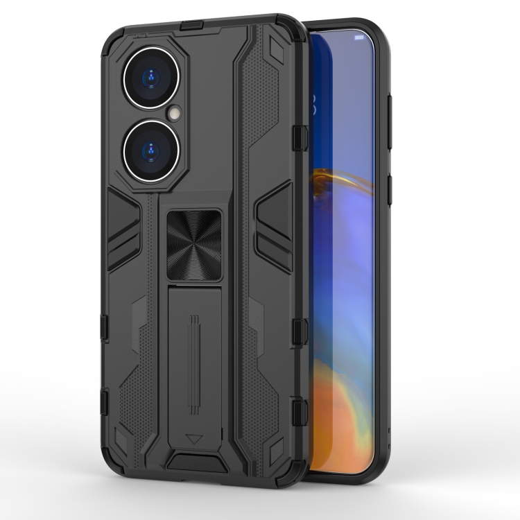 

For Huawei P50 Supersonic PC + TPU Shock-proof Protective Case with Holder(Black)